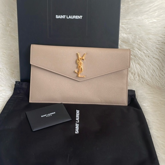 YSL Uptown Beige Pouch - Picture 1 of 16